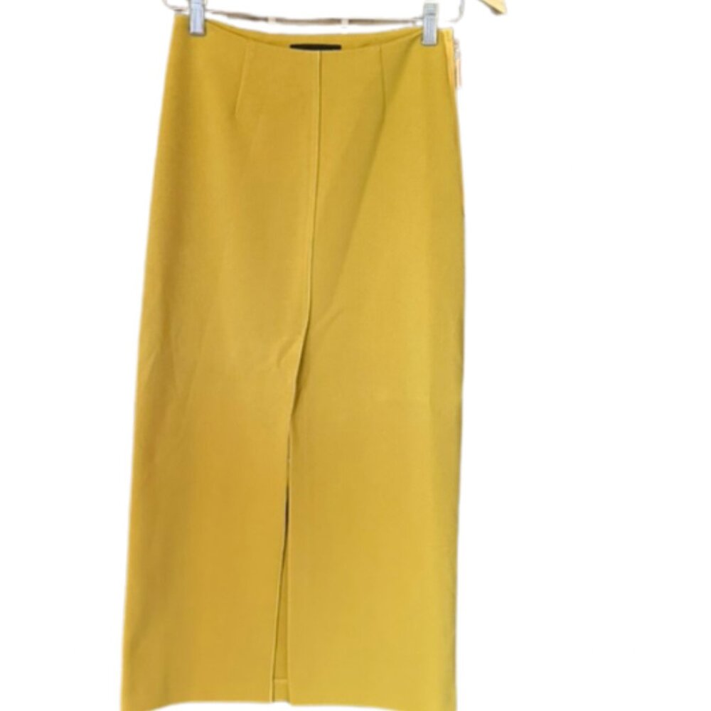 front slip pencil skirt